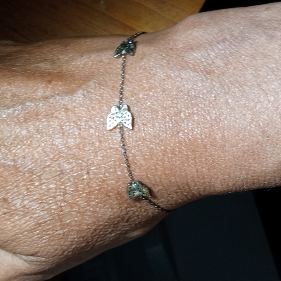925 Vermeil CZ Butterfly bracelet Sphera Milano nwt - Picture 9 of 9